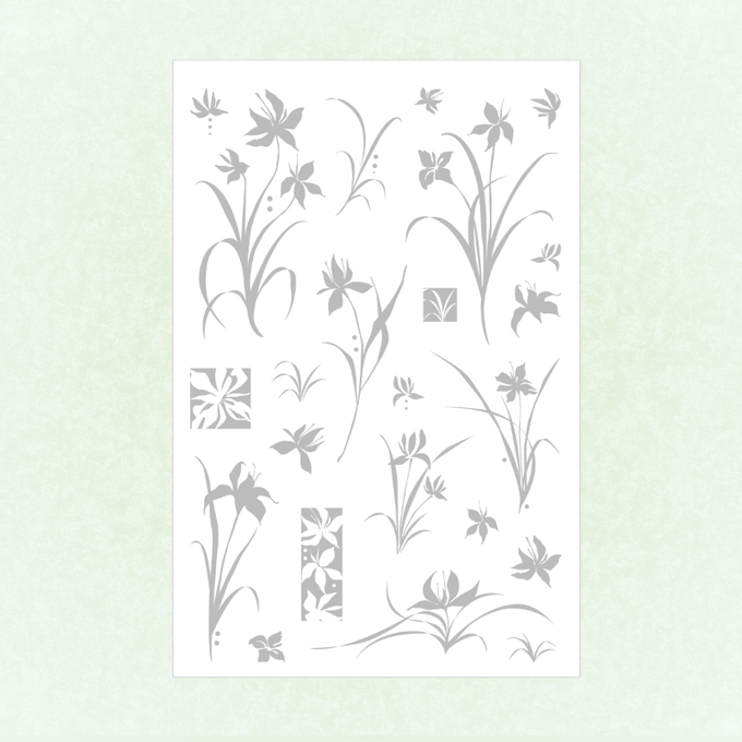pearly button - gray white sheet sticker