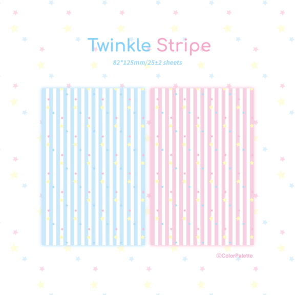 color palette - twinkle stripe a7 refill paper