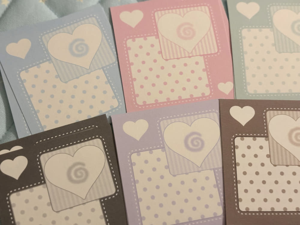 happiest fluffy shop - heart square memo sheet sticker