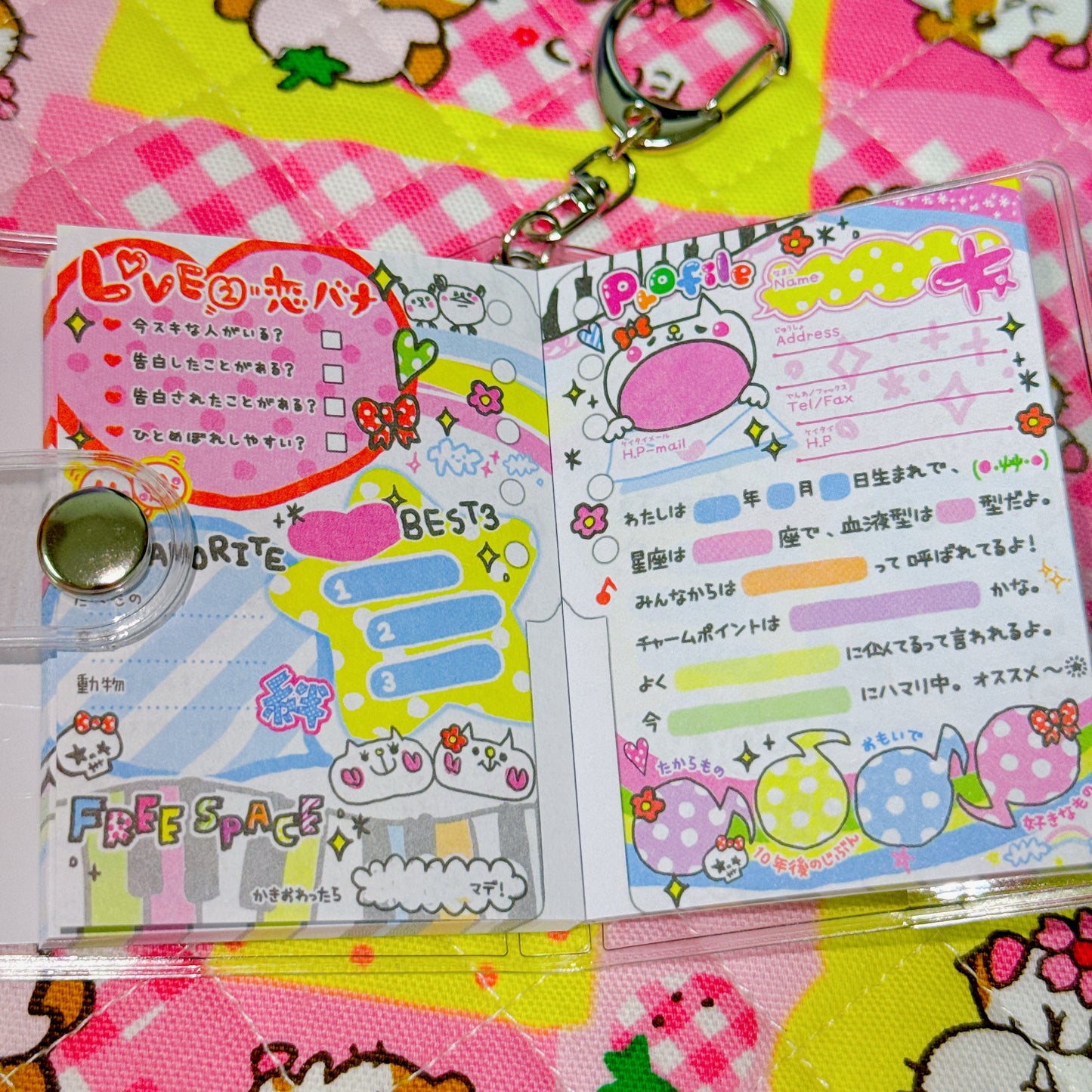 Mini Note Pad Keychain Trinket ♡ 60 sheets