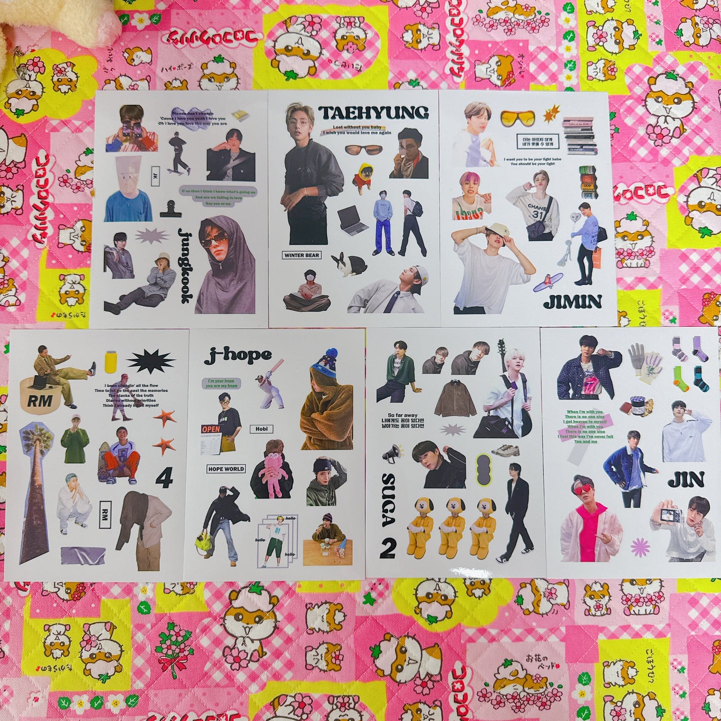 ♡ BTS Sticker Sheet Pack 22 pcs