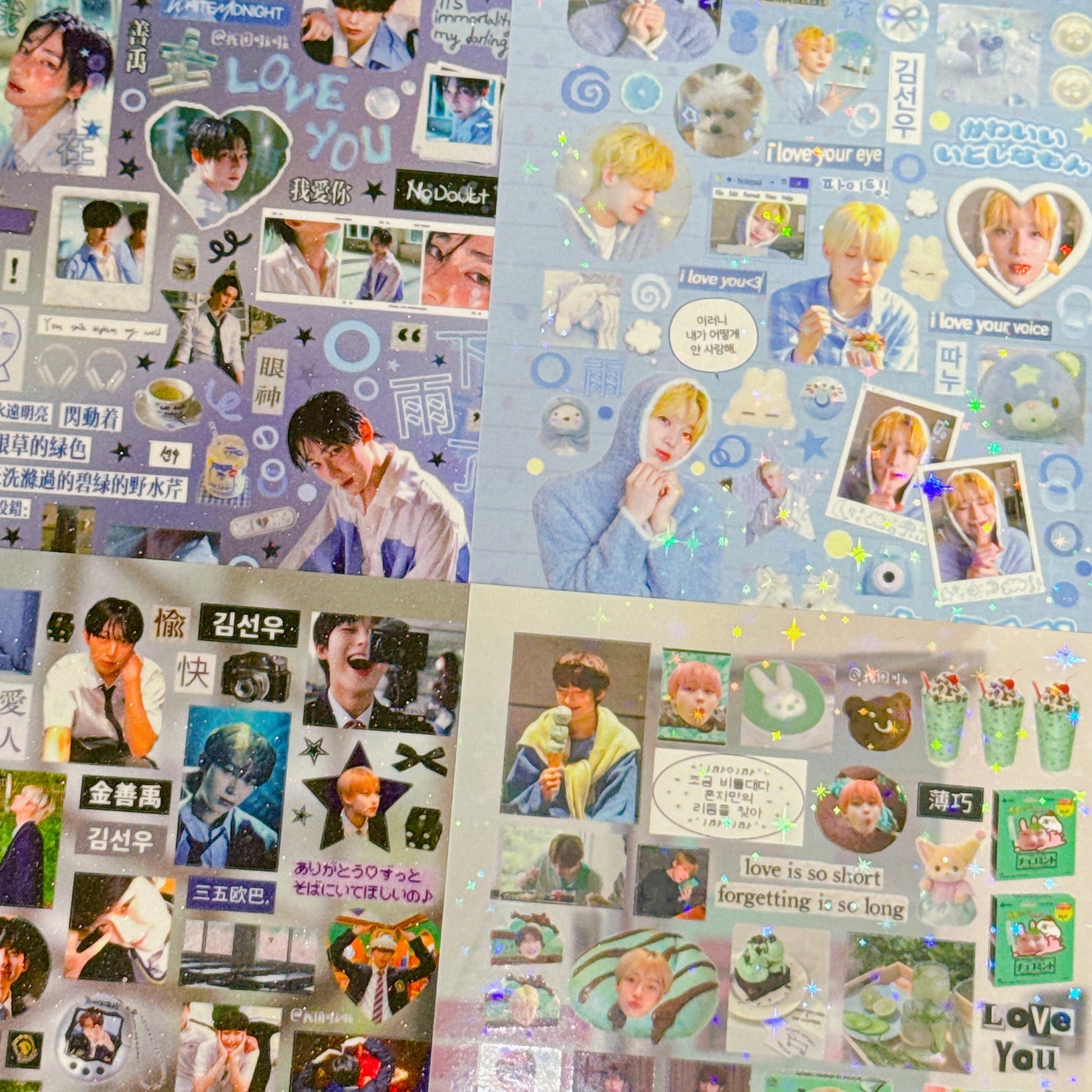 ♡ K-pop Sticker Sheet Pack 6pcs