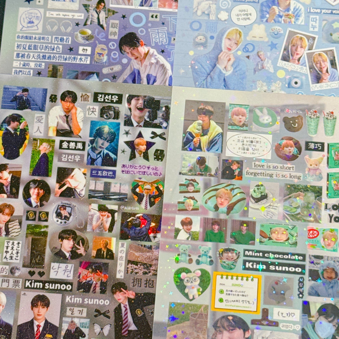 ♡ K-pop Sticker Sheet Pack 6pcs
