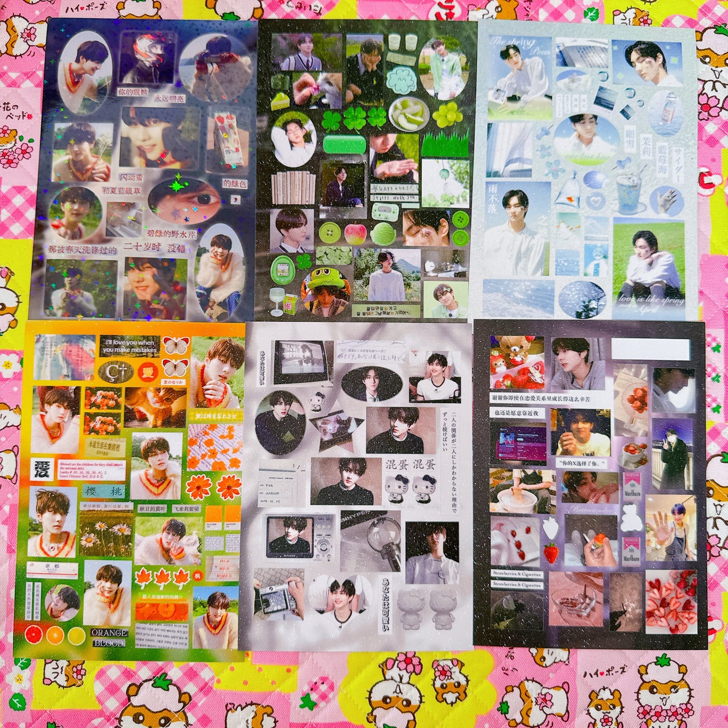 ♡ K-pop Sticker Sheet Pack 6pcs