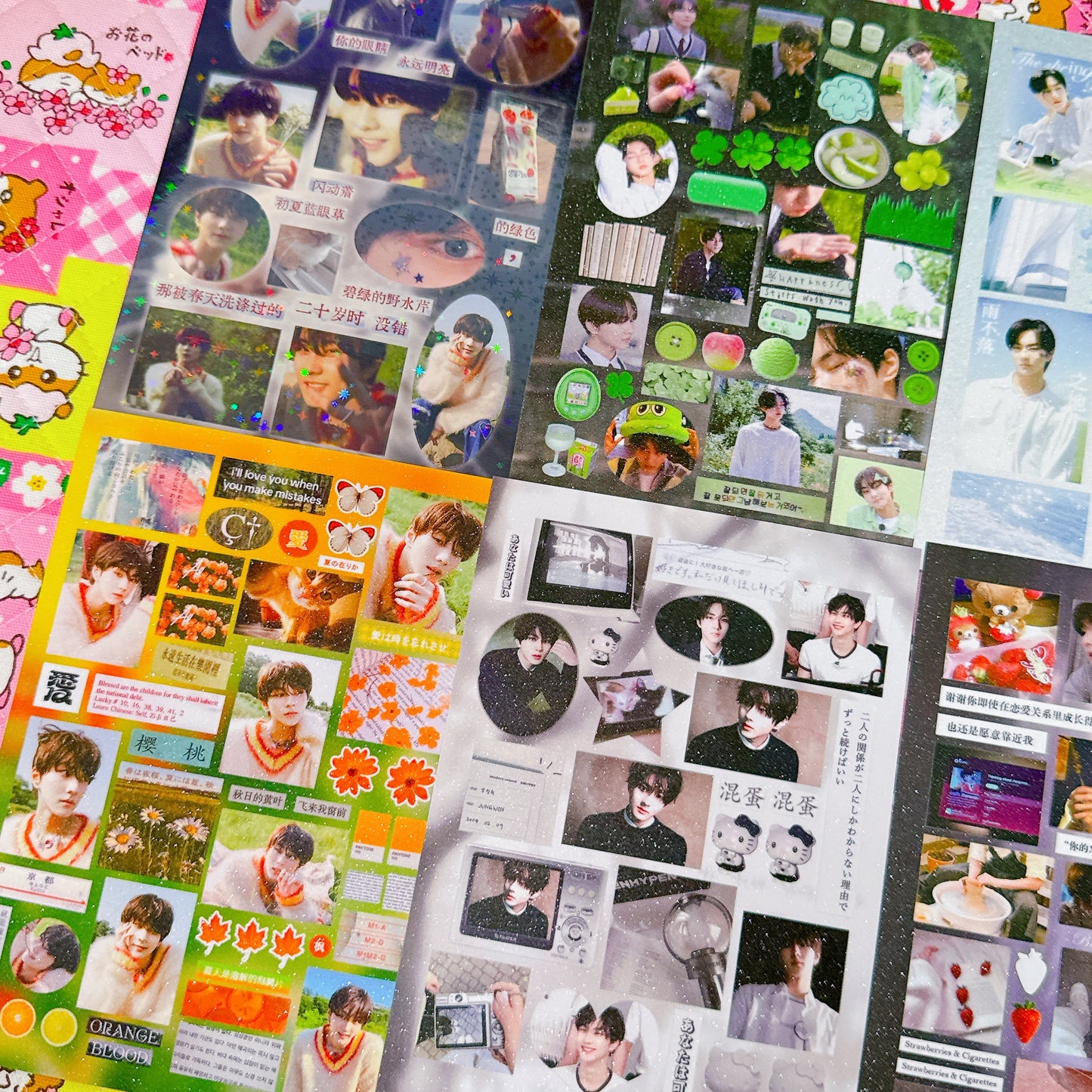 ♡ K-pop Sticker Sheet Pack 6pcs