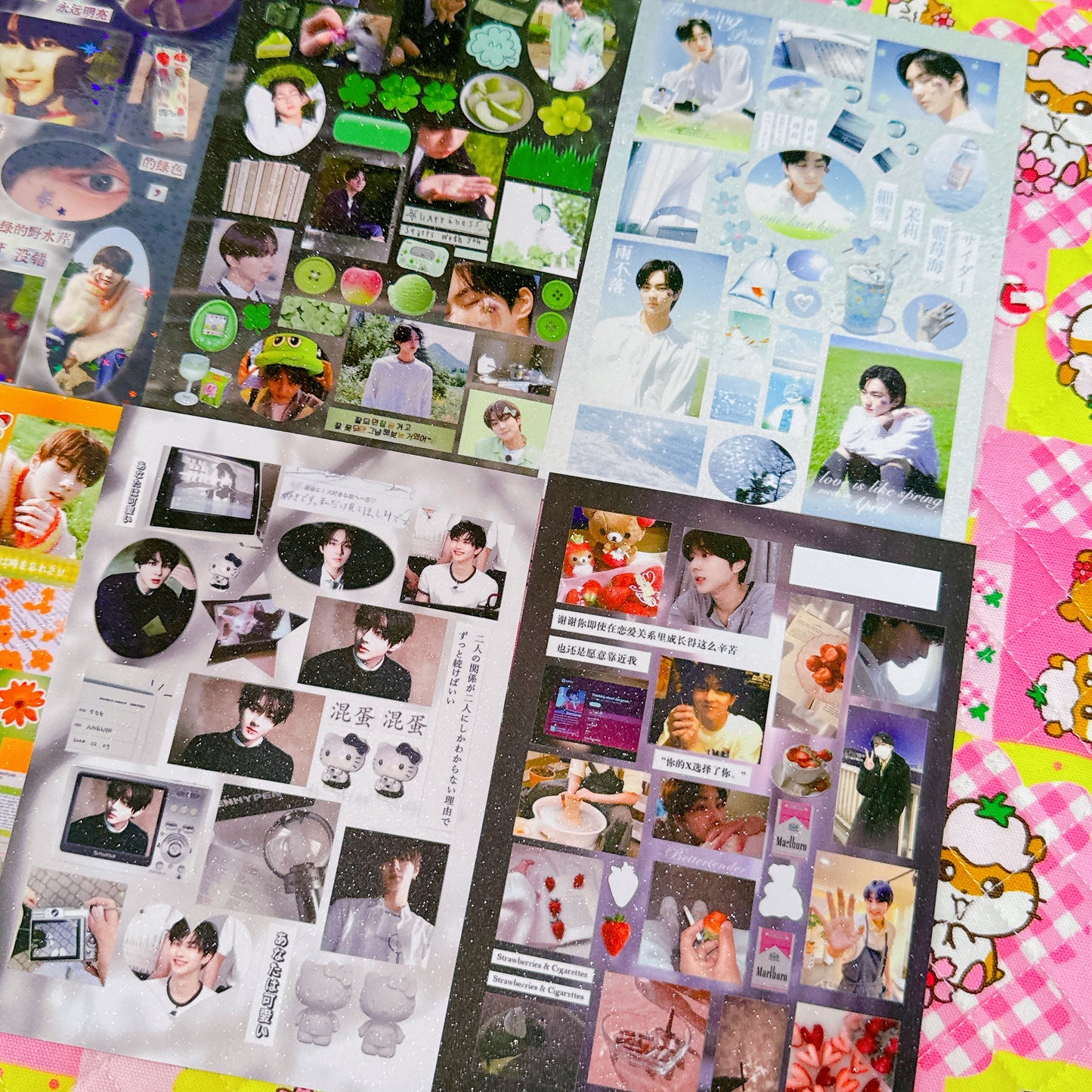 ♡ K-pop Sticker Sheet Pack 6pcs