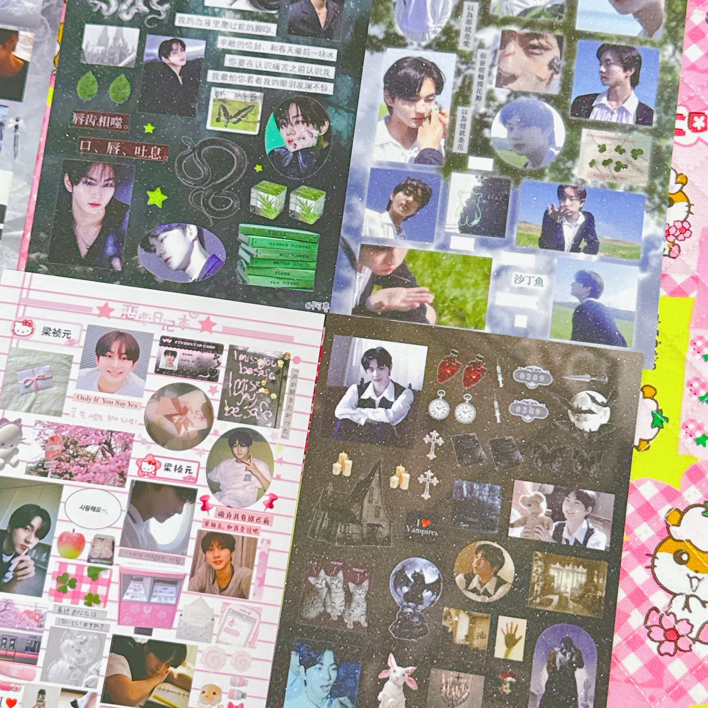 ♡ K-pop Sticker Sheet Pack 6pcs
