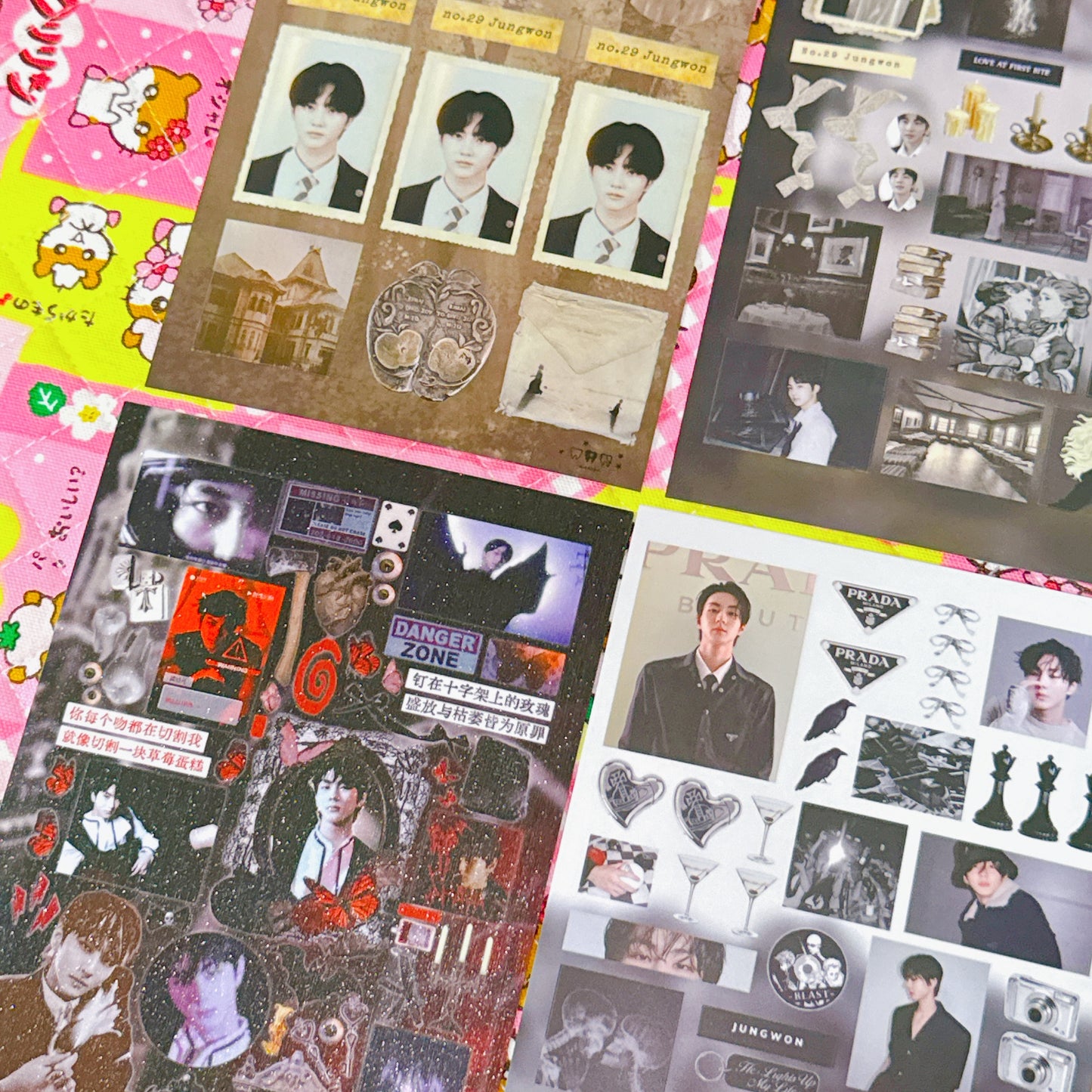 ♡ K-pop Sticker Sheet Pack 6pcs