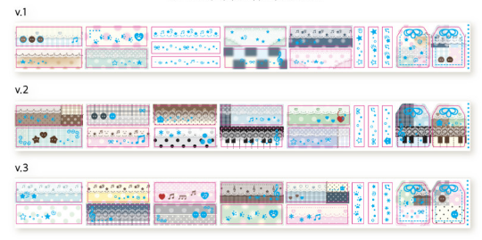 waytoofetch - mini masking block & omamori kisscut tape