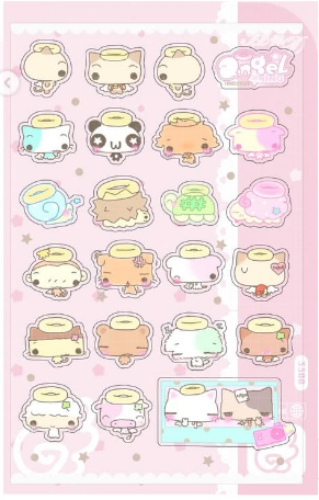 Happy nyang day - angel ring sticker