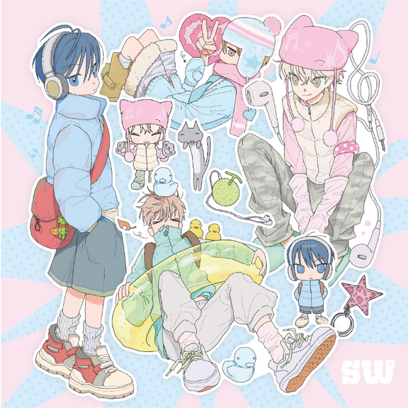 swoov - fluffy boys sheet sticker