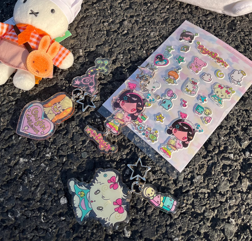 Sunonebird x Onigiri toy shop epoxy sticker