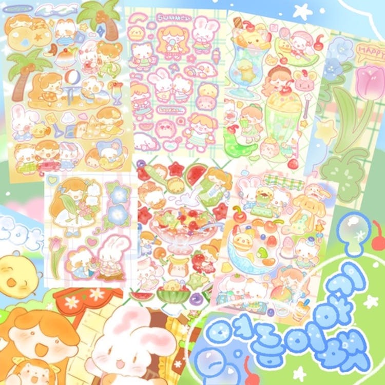 cotton world - summer story sticker pack
