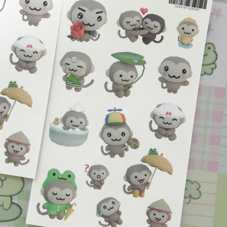 dekho bokho - 3D monkey 6 sticker