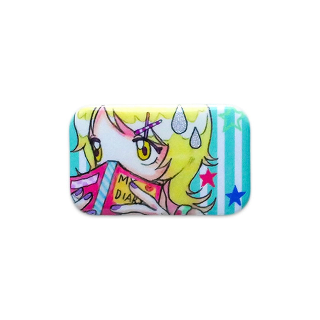 ♡ Oliwa - My Secret Diary Glitter Pin Badge