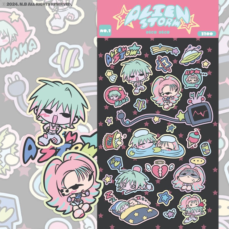 alien storm - no.2 sheet sticker