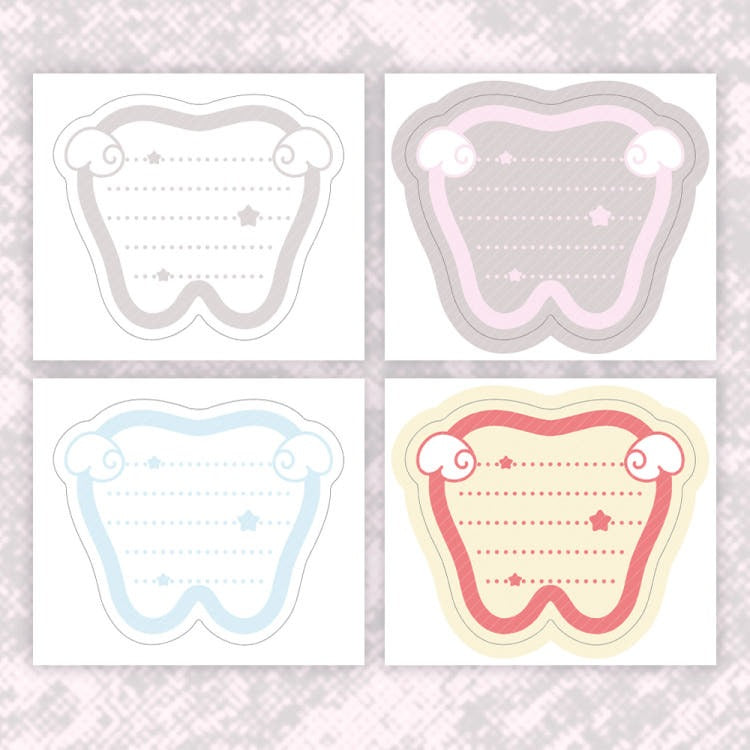 sinekeem - tooth fairy memo sheet sticker