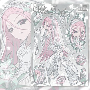 Alien Storm - white lily E.O sticker