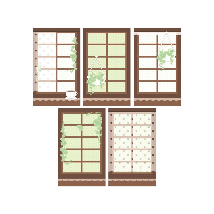 Nevertheless - summer windows lace memo sheet sticker