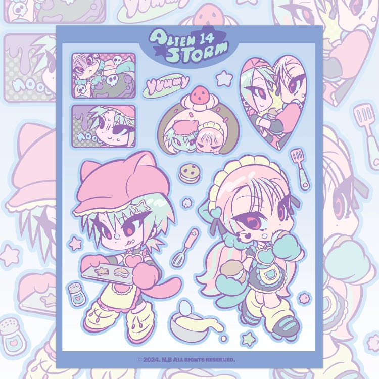 alien storm - cooking sheet sticker