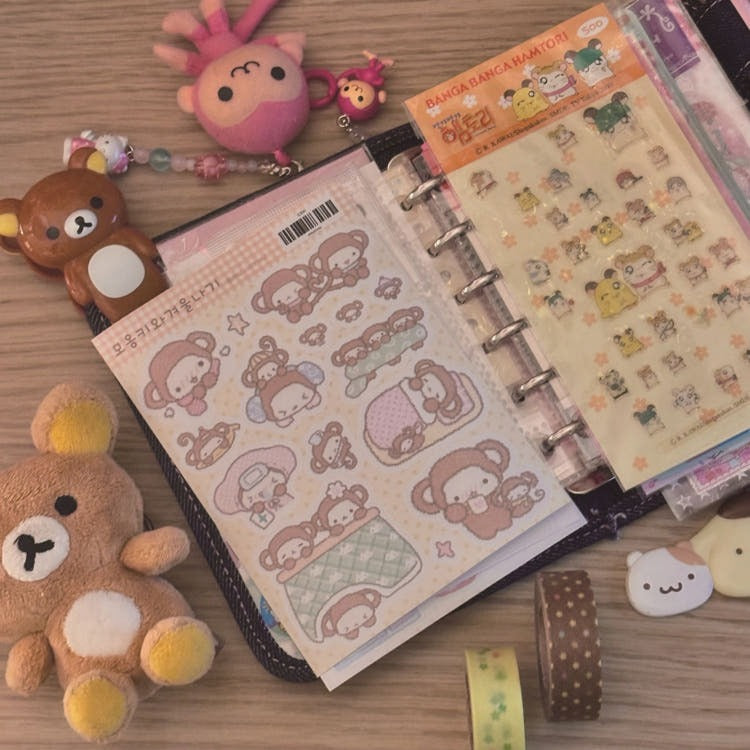 munyu - winter monkey sticker sheet