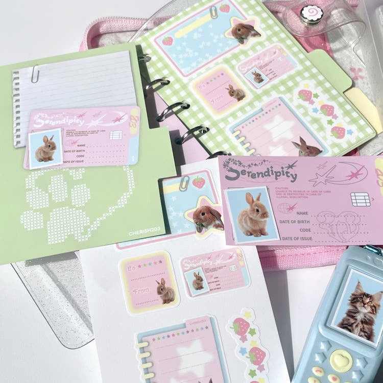 cherish 203 - i love bunnies sticker