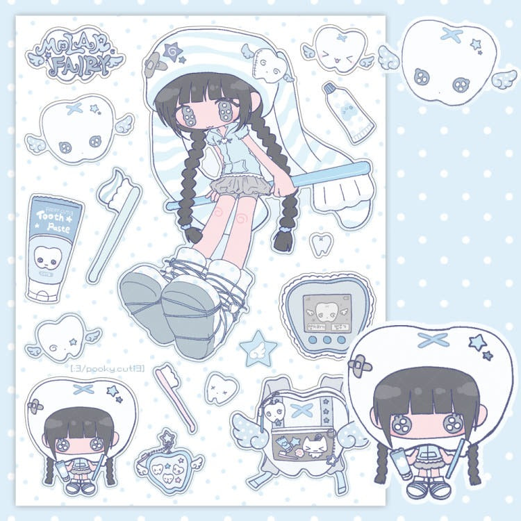 Pooky Cuti3 - tooth fairy Sticker