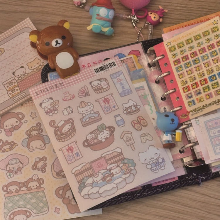 munyu - warm hot springs sticker sheet