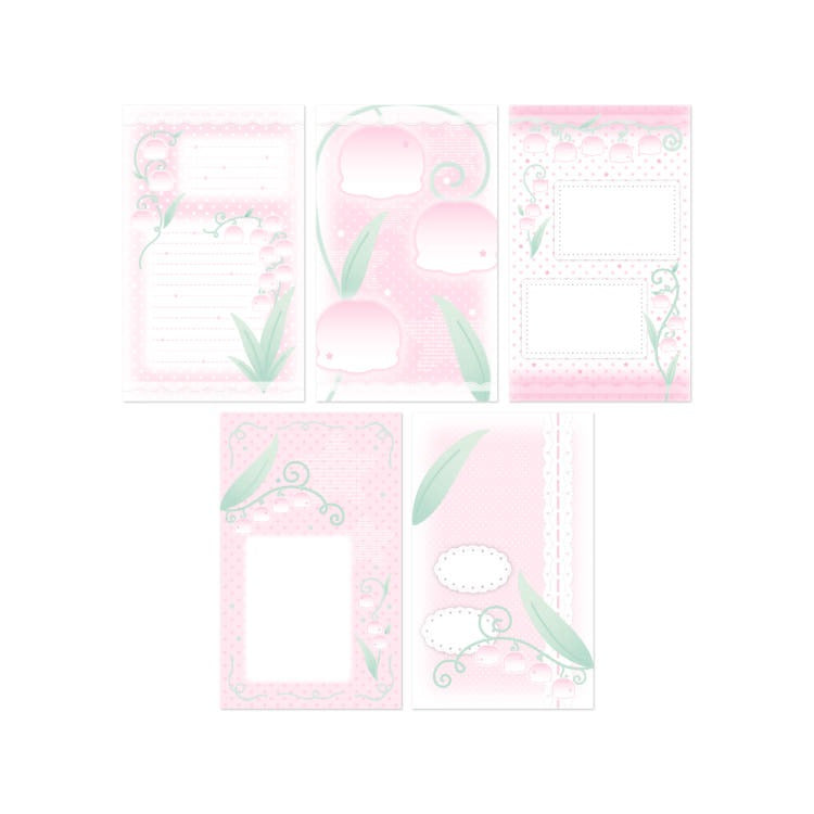 Nevertheless - flower lace pink memo sheet sticker