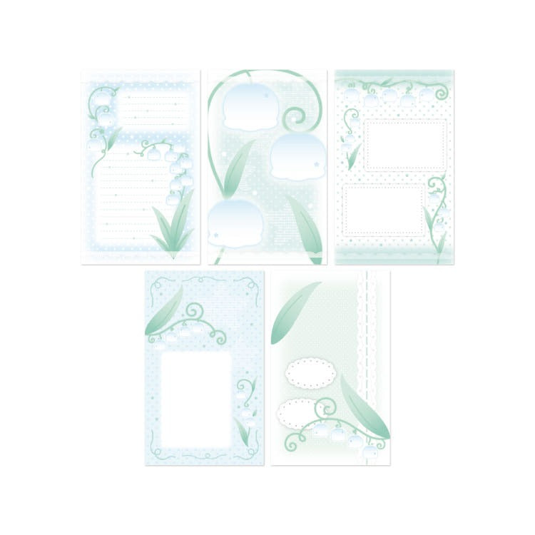 Nevertheless - flower lace blue memo sheet sticker