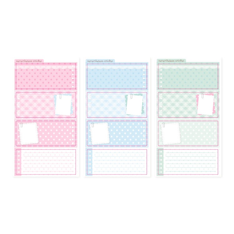 Nevertheless - weekly note memo sheet sticker
