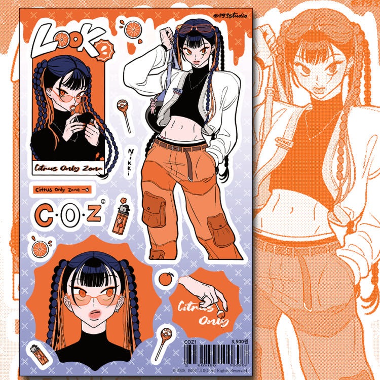 193 studio - coz 1 sticker sheet