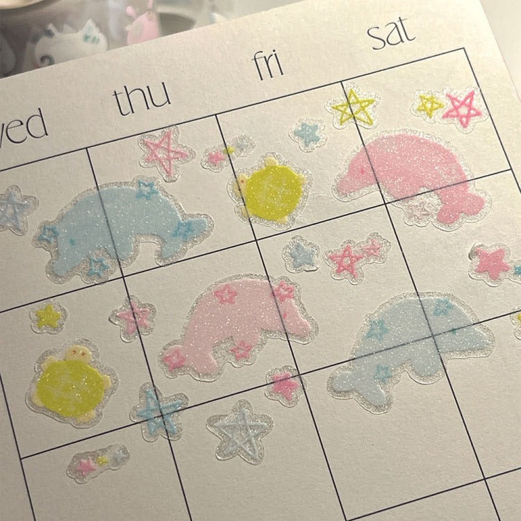 Berddi - Cloud Star Glitter Kiss Cut Sticker