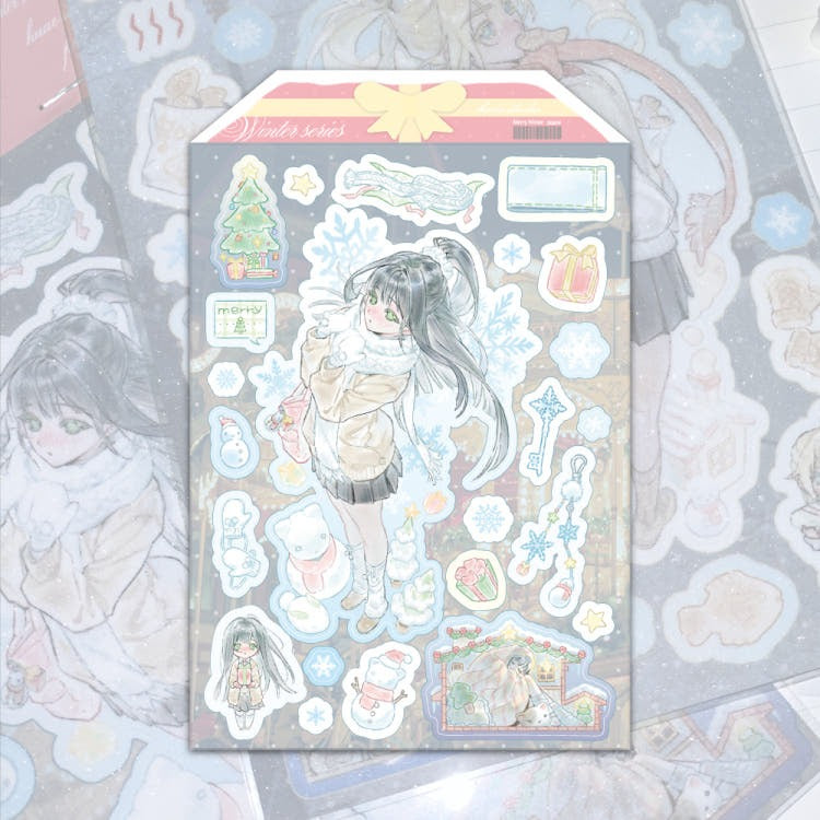 huae - merry winter sticker sheet