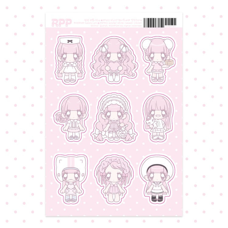 pumpum - meta mini me white summer sticker