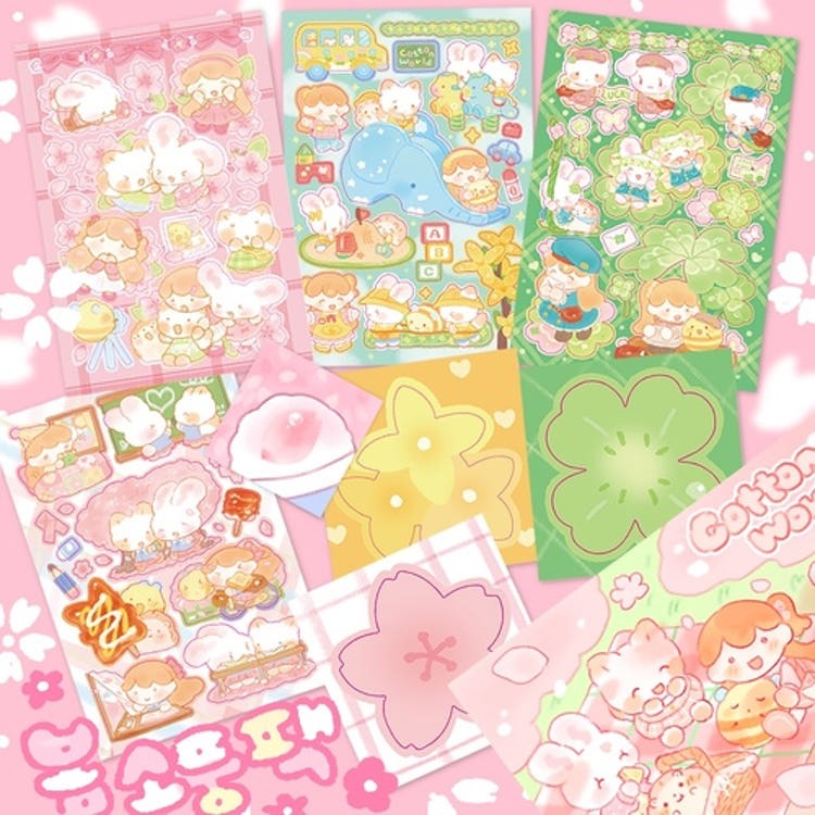 cotton world - picnic sticker pack