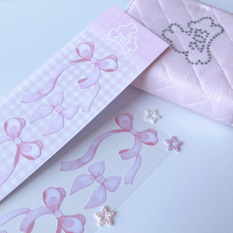 cherish 203 - pink ribbon sticker