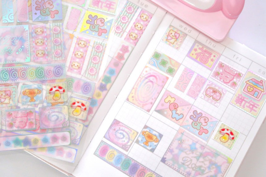 ♡ Pearly Button - Label Sticker