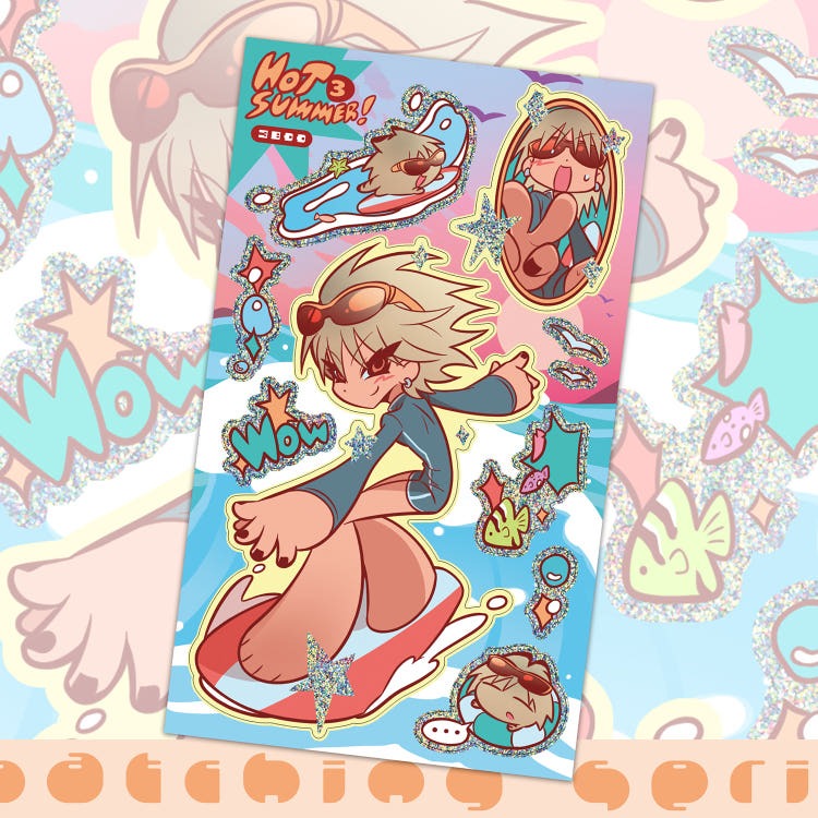 alien storm - hot summer usena sheet sticker