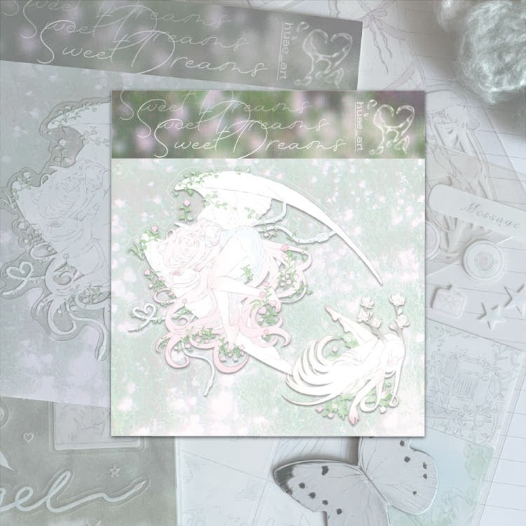huae - forest fairy die cut sticker sheet