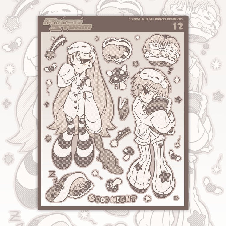 alien storm - goodnight sheet sticker