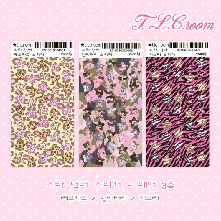TLC Room - star number sticker