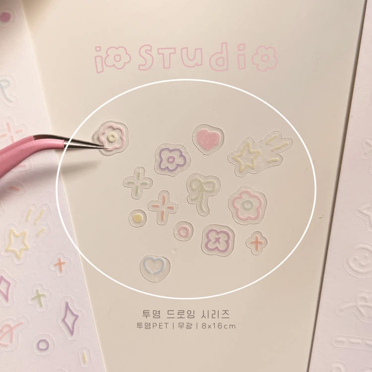 iostudio - drawing Sticker white