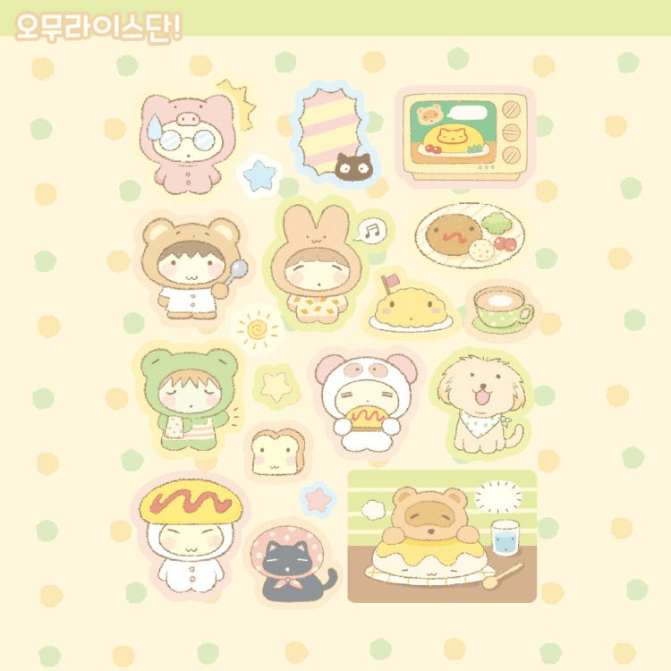 dori - omurice sticker sheet