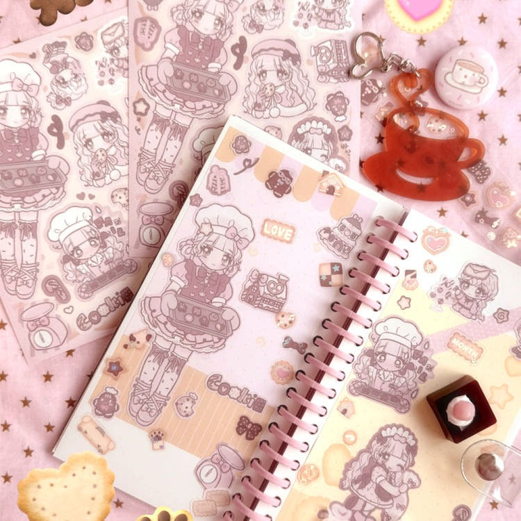 Seolkee Illust - cookie girl sticker
