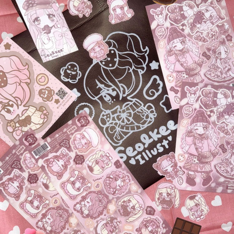 Seolkee Illust - cute mini me cookie sticker