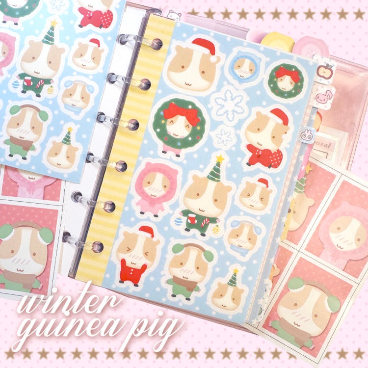 slow stuff - winter guinea pig sticker