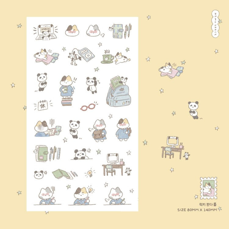 nemo space - lucky panda room sheet sticker