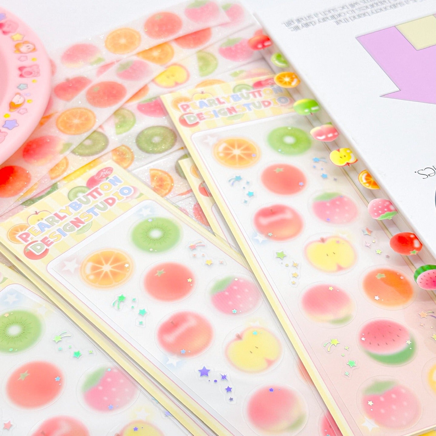 ♡ Pearly Button - Fruit Bubble Sticker