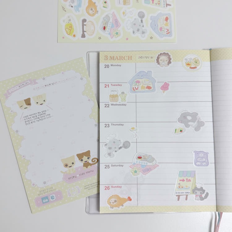 saenal - childrens meal sticker sheet